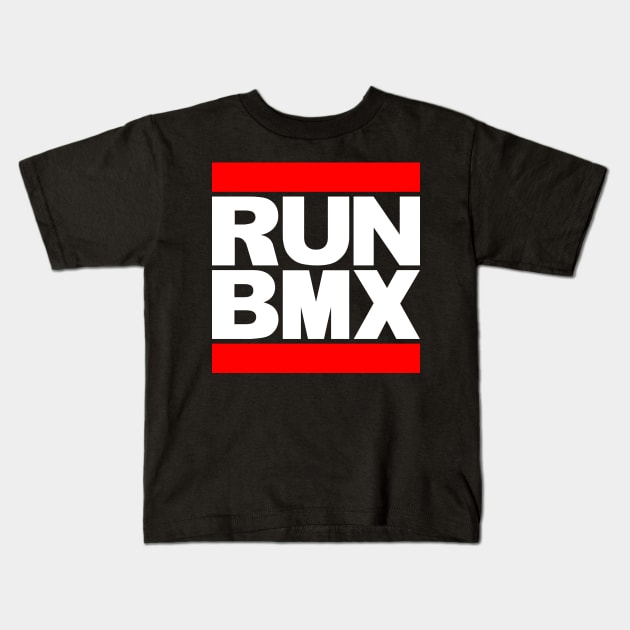 RUN BMX Kids T-Shirt by Frazza001